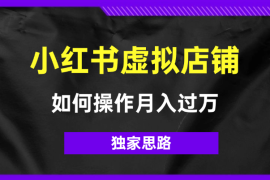 独家思路：如何操作一家月入过万的小红书虚拟店铺