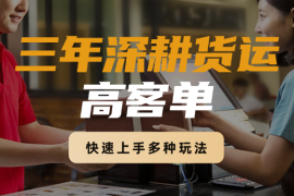 三年深耕货运高客单，分享小白快速上手的多种玩法【图文】
