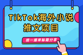 TikTok海外小说推文项目，榜一爆单秘籍分享
