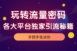 玩转流量密码：各大平台独家引流秘籍，手把手告诉你【图文】