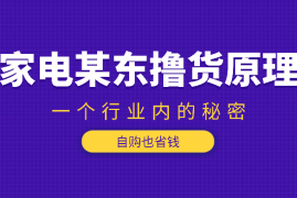 某东撸货原理（自购也省钱）一个行业内的秘密【图文】