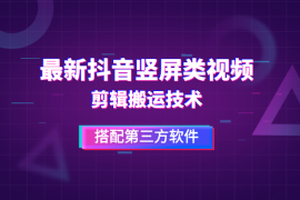 最新抖音竖屏类视频剪辑搬运技术，搭配第三方软件