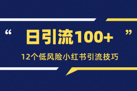 日引流100+，12个低风险小红书引流技巧【图文】