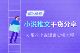 小说推文推广干货分享，蛋花小说短篇实操流程
