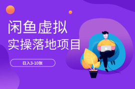 闲鱼虚拟，实操落地项目，日入3-10张