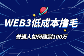 普通人如何低成本通过WEB3撸毛赚到100万
