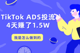 TikTok ADS投流，4天赚了1.5W，我是怎么做到的【图文】