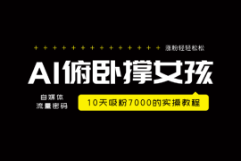 AI生成俯卧撑女孩，10天吸粉7000的实操教程，涨粉轻轻松松