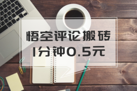 悟空评论搬砖项目，配合工具能做到1分钟0.5元【完整攻略】