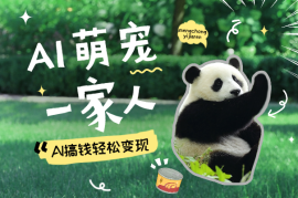 AI萌宠一家人，爆款率80%，每天十分钟，AI搞钱轻松变现