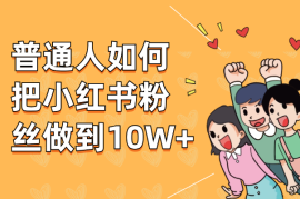 纯干货！普通人如何把小红书粉丝做到10W+【图文】