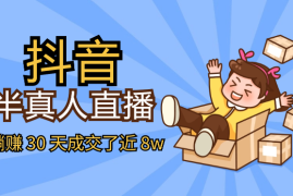 抖音半真人直播，躺赚 30 天成交了近 8w【图文】