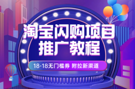 淘宝闪购项目，无门槛券推广教程，附拉新渠道