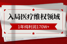 1年纯利润170W+，普通人如何从流量端入局医疗维权领域【图文】