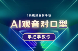 AI观音对口型涨粉实操，1条视频涨到千粉，手把手教你