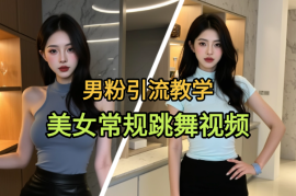 男粉引流教学，美女常规跳舞视频，不违规可矩阵