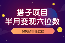 搭子项目，半个月变现6位数，保姆级实操教程【图文】