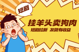 短剧拉新，挂羊头卖狗肉玩法，发就有收益