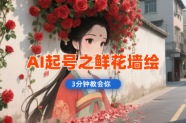 AI起号之鲜花墙绘，条条10w+，3分钟教会你
