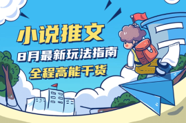 8月份最新小说推文玩法指南，全程高能干货