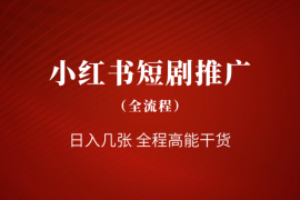小红书短剧的推广全流程，日入几张，全程高能干货
