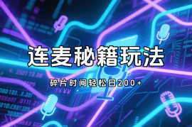 连麦秘籍新玩法，碎片时间轻松日200+，时薪50