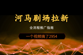 0粉丝短剧拉新(河马剧场)全流程，一个视频搞了2954