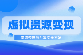 虚拟资源6种变现模式，资源整理与引流实操方法