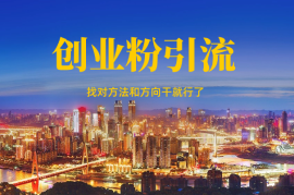 创业粉全平台玩法，找对方法和方向，干就行了