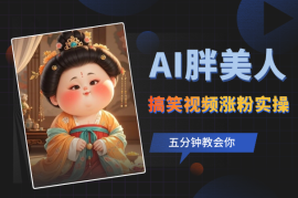 AI唐朝胖美人搞笑视频，涨粉实操，五分钟教会你