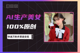AI生产各类型美女，100%过原创，快速万粉，多渠道变现
