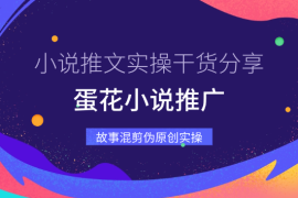小说推文实操干货分享—蛋花小说故事混剪伪原创实操