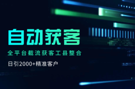 全平台截流获客工县整合全自动引流，日引2000+精准客户
