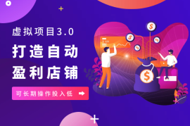 虚拟项目3.0，打造自动盈利店铺，可长期操作投入低