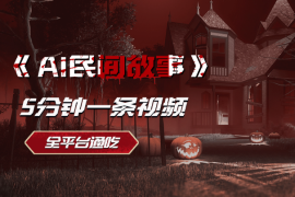 AI民间故事赛道，全程AI生成5分钟一条视频，全平台通吃